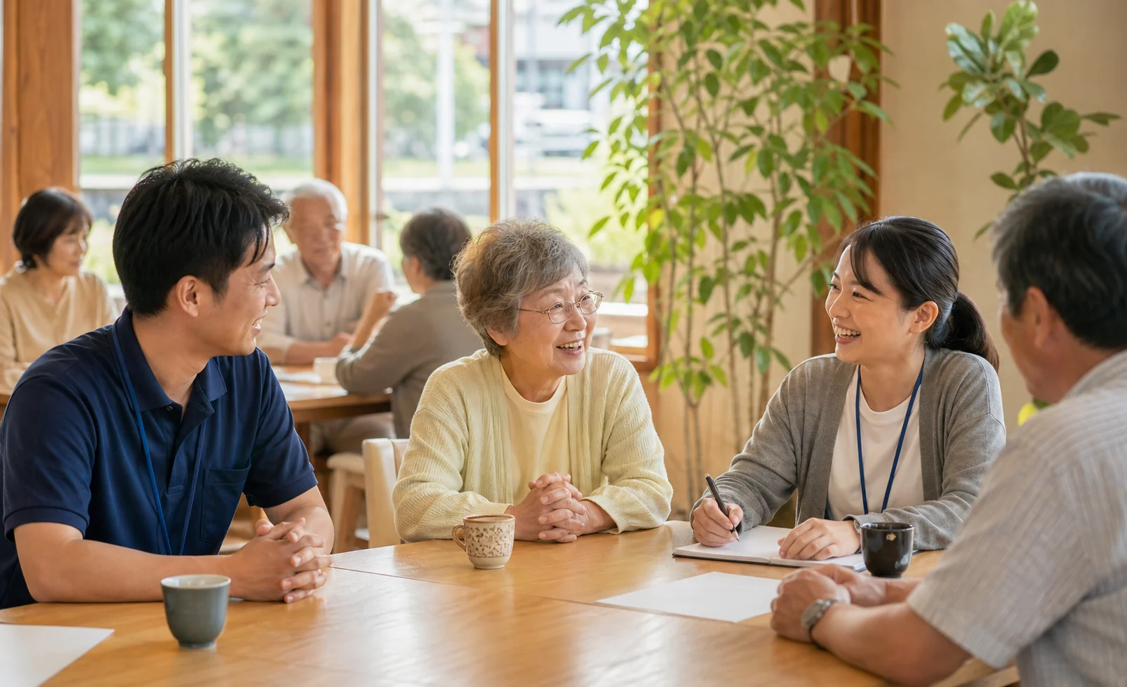 地域の人と支援者があたたかくつながるイメージ